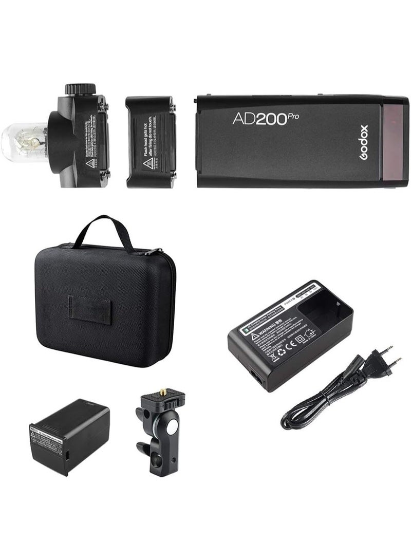Godox AD200 Pro TTL Pocket Flash – 200Ws, 2.4GHz Wireless, HSS 1/8000s, Lithium Battery, Compact Design - Image 2