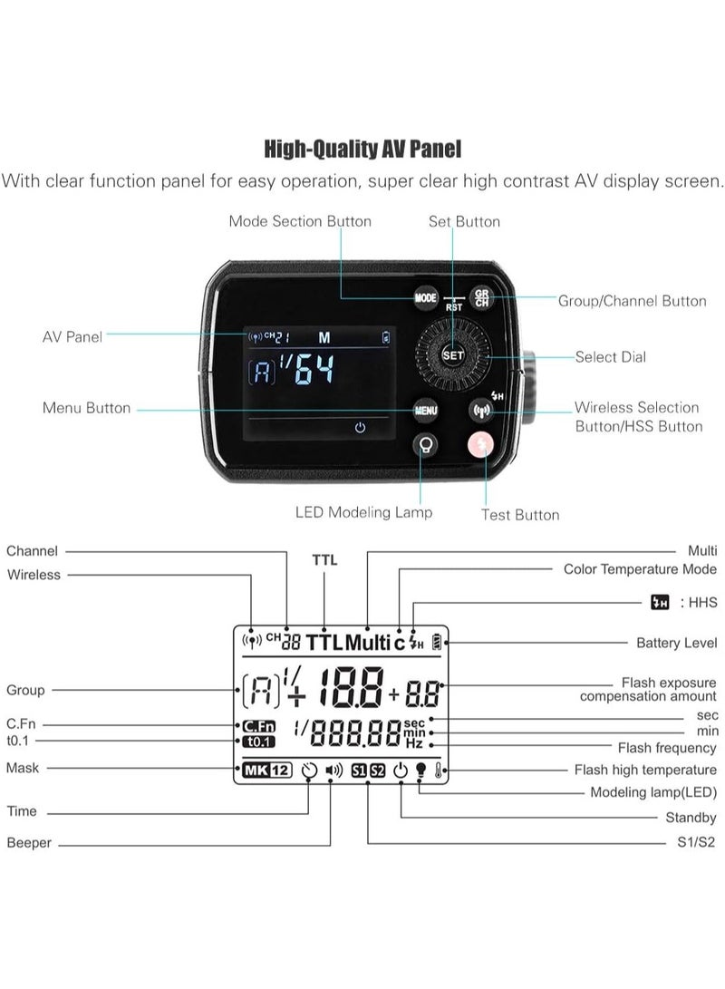 Godox AD200 Pro TTL Pocket Flash – 200Ws, 2.4GHz Wireless, HSS 1/8000s, Lithium Battery, Compact Design - Image 5