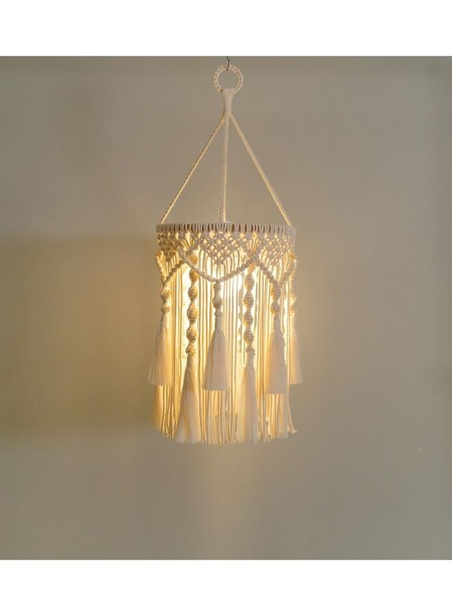 Antikiano Macrame Hanging Lantern,Boho Pendant Lamp,Tassel - Image 1