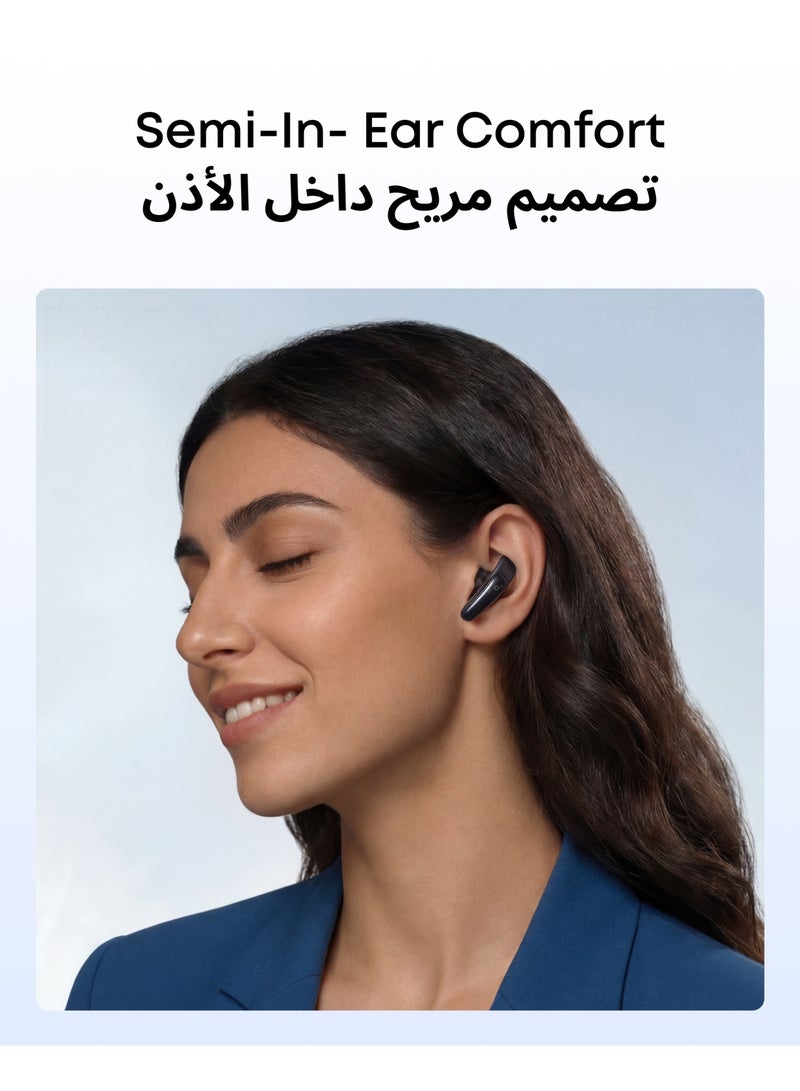 Soundcore Liberty Buds by Anker, Semi-In-Ear Design, Removable Ear Fins, Real-Time Adaptive Noise Cancelling, Fast Charging, Wireless Bluetooth Earbuds,Translation Earbuds, 30H Playtime Black - Image 3