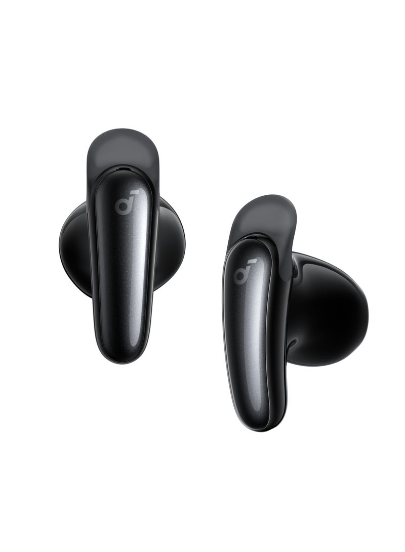 Soundcore Liberty Buds by Anker, Semi-In-Ear Design, Removable Ear Fins, Real-Time Adaptive Noise Cancelling, Fast Charging, Wireless Bluetooth Earbuds,Translation Earbuds, 30H Playtime Black - Image 1