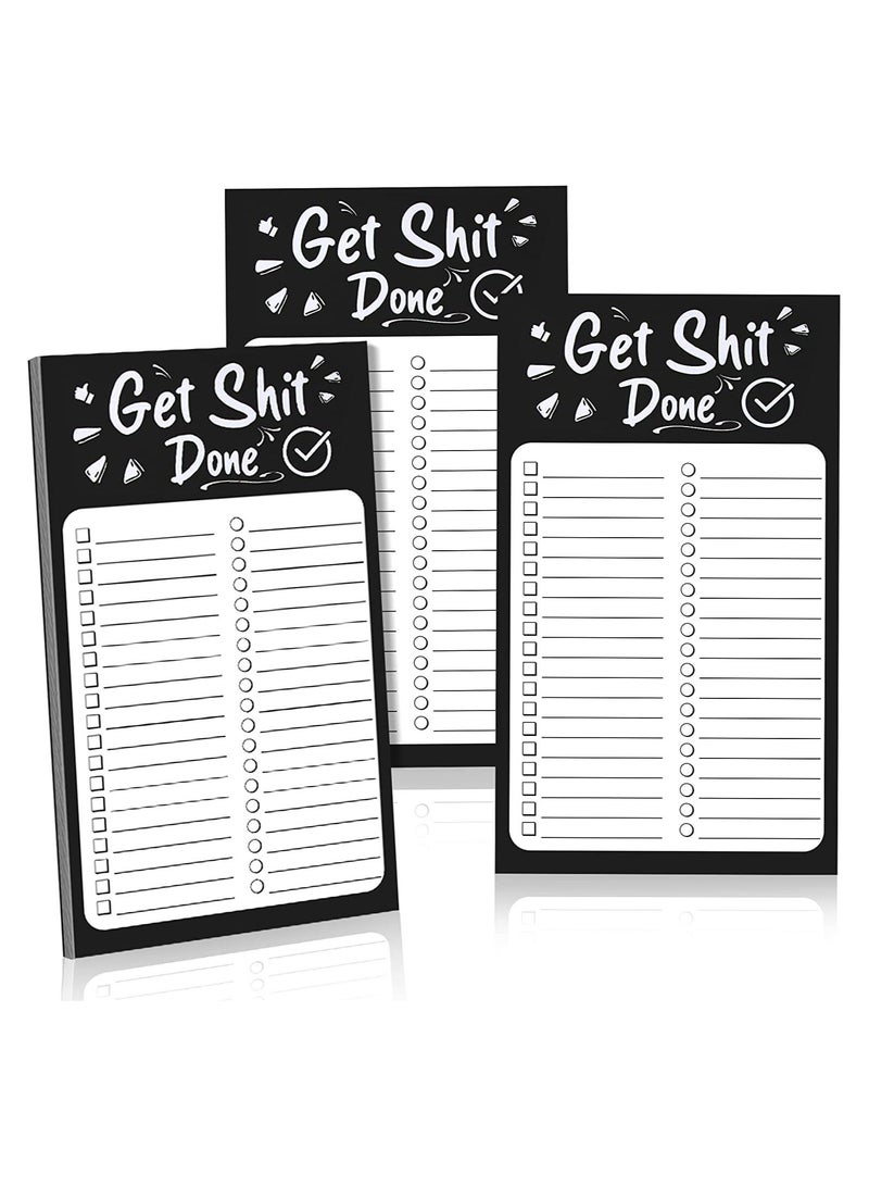 Y&D SYOSI Full Back Magnetic Fridge Notepads, for Grocery List, Shopping To-Do Reminders, Recipes, Memo Pad and Scratch with 50 Sheets Per Pad, 3 Pcs  - Image 1