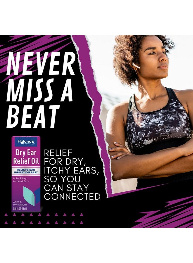 Hyland's Dry Ear Relief Oil, Relieve Ear Irritation Fast, for Itchy and Dry Irritated Ears, Ages 2 and up, Day and Night Drops, 0.5 Ounce - Image 4