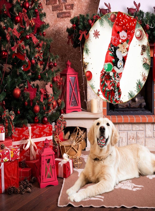 Suilung 10 Pieces Christmas Dog Toys Gifts Dog Christmas Stocking Stuffers with Assorted Toys for Puppy Prefilled Chew Rope Toys for Teething for Small and Medium Dogs(Bright Style) - Image 3