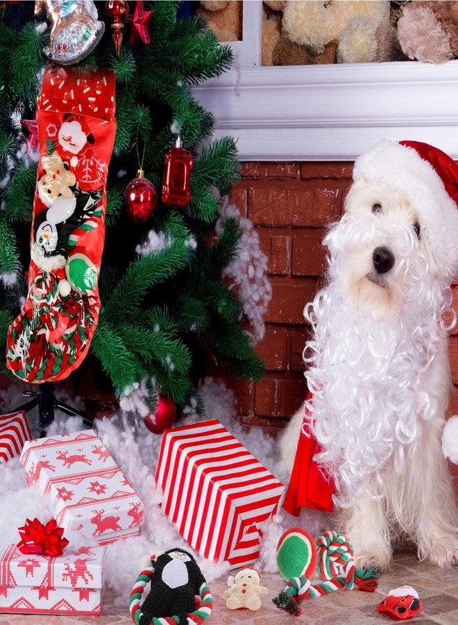 Suilung 10 Pieces Christmas Dog Toys Gifts Dog Christmas Stocking Stuffers with Assorted Toys for Puppy Prefilled Chew Rope Toys for Teething for Small and Medium Dogs(Bright Style) - Image 4