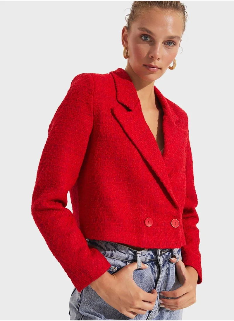 جون Button Detail Jacket