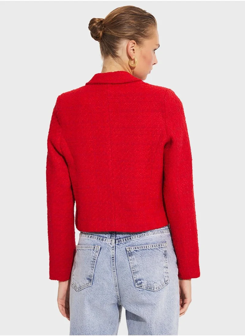 جون Button Detail Jacket