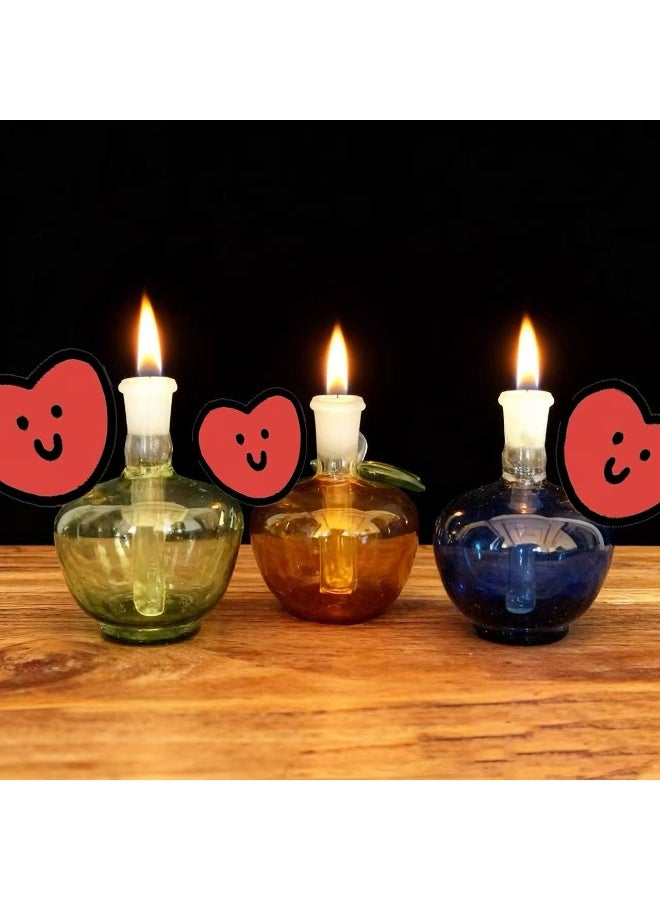 Premium Heat Resistant Glass Oil Lamp Bottle Medical Grade High Borosilicate Material for Long lasting Use (Random color)