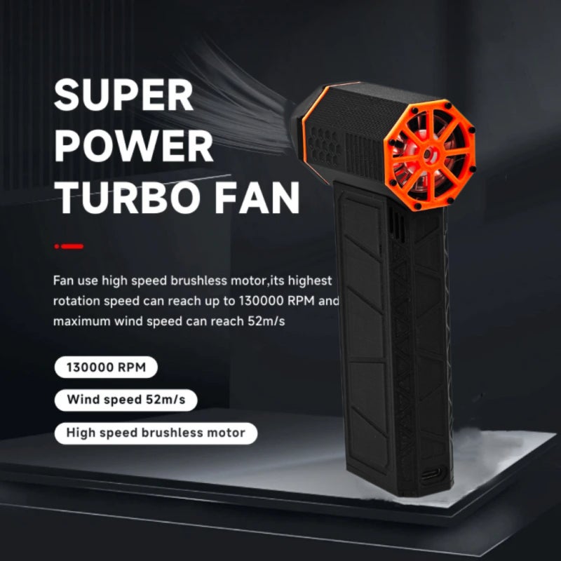 Jet Fan 3000mAh Rechargeable Brushless Motor Strong Wind Air Blower - Compact Lightweight Cordless Violent Fan for Home Car Office Narrow Spaces Cleaning - Image 5