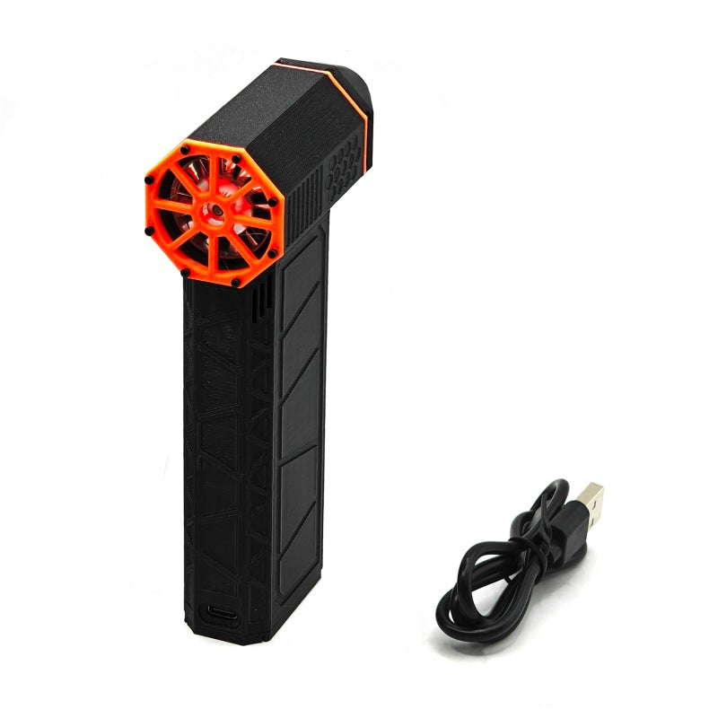 Jet Fan 3000mAh Rechargeable Brushless Motor Strong Wind Air Blower - Compact Lightweight Cordless Violent Fan for Home Car Office Narrow Spaces Cleaning - Image 1
