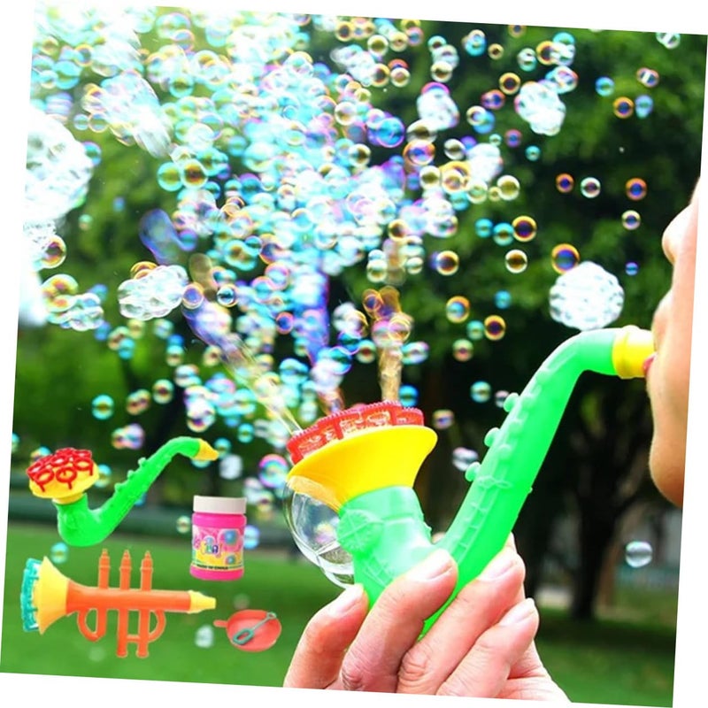 Portable Bubble Blower Machine with 6 Horns for Outdoor Kids Party Supplies Random Pattern - Image 4