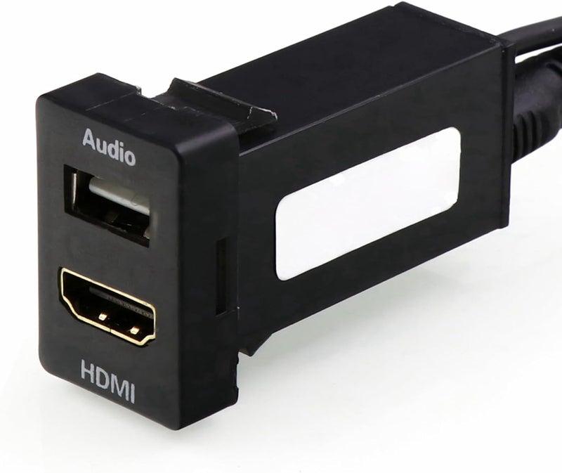 Timloon HDMI Socket Mount Cable +USB Audio Input Use for Toyota - Image 1
