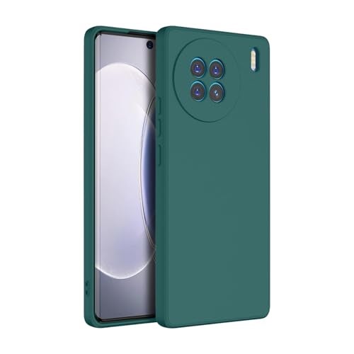 LIRAMARK Silicone Soft Back Cover Case for Vivo X90 5G (Green) - Image 1