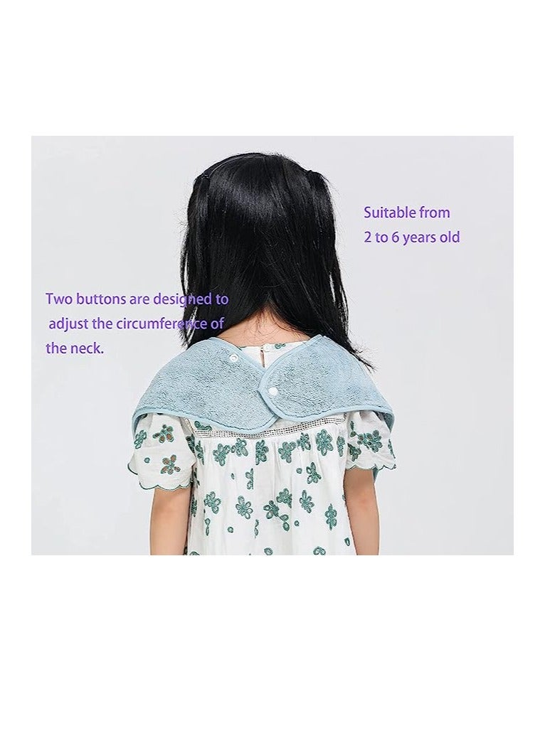 SOLARAE Bibs for Baby Girls Boys, Toddler Bibs for Feeding Teething Drooling, Size 16"x20" Face Towel Multifunctional Unisex Soft Absorbent Multi-Layer Baby Bibs for 1-6 Years kids 3 Pcs pink purple yellow - Image 3