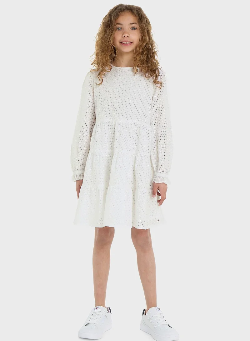 TOMMY HILFIGER Eyelet Tiered Dress
