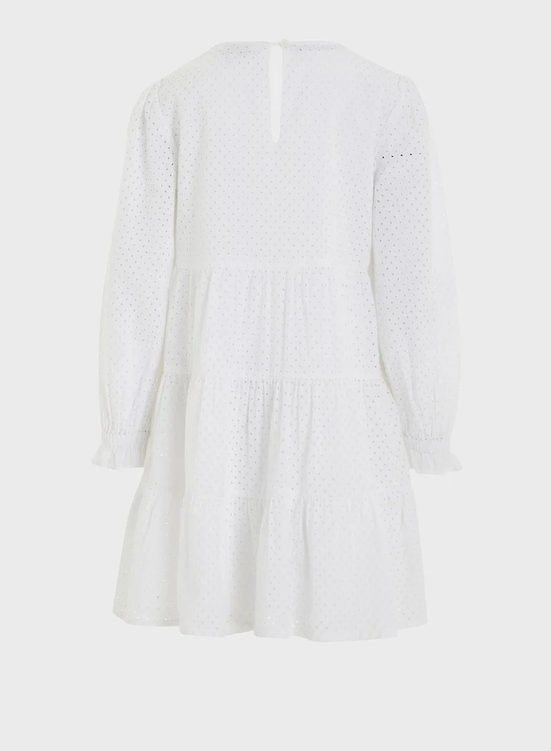 TOMMY HILFIGER Eyelet Tiered Dress
