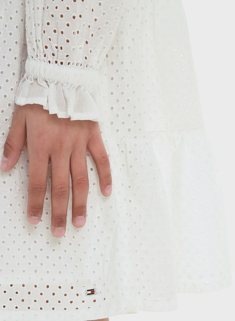 TOMMY HILFIGER Eyelet Tiered Dress
