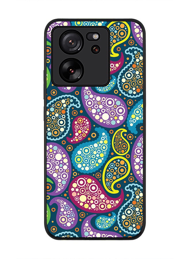 Stylizedd Rugged Black Edge case for Xiaomi 13T / Xiaomi 13T Pro, Slim fit Soft Case Flexible Rubber Edges Anti Drop TPU Gel Thin Cover - Indian Summer - Image 1