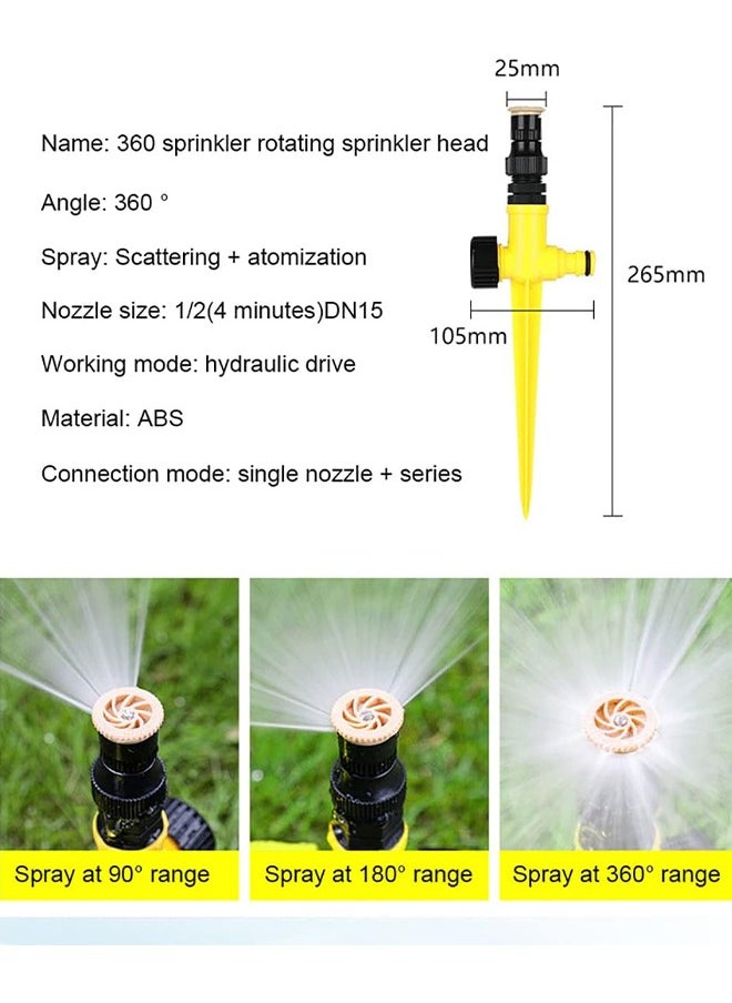 360° Rotation Auto Irrigation System, Multifunction-Adjustable Garden Sprinkler for Outdoor Grass Garden Yard Lawns, Automatic Garden Lawn Sprinkler Irrigation, 3 Adjustment 90°-180°-360° - pzsku/Z9C196267E303CD38025AZ/45/_/1721786220/bedd2ed1-9b72-4536-b077-f1fc2abcc5f5