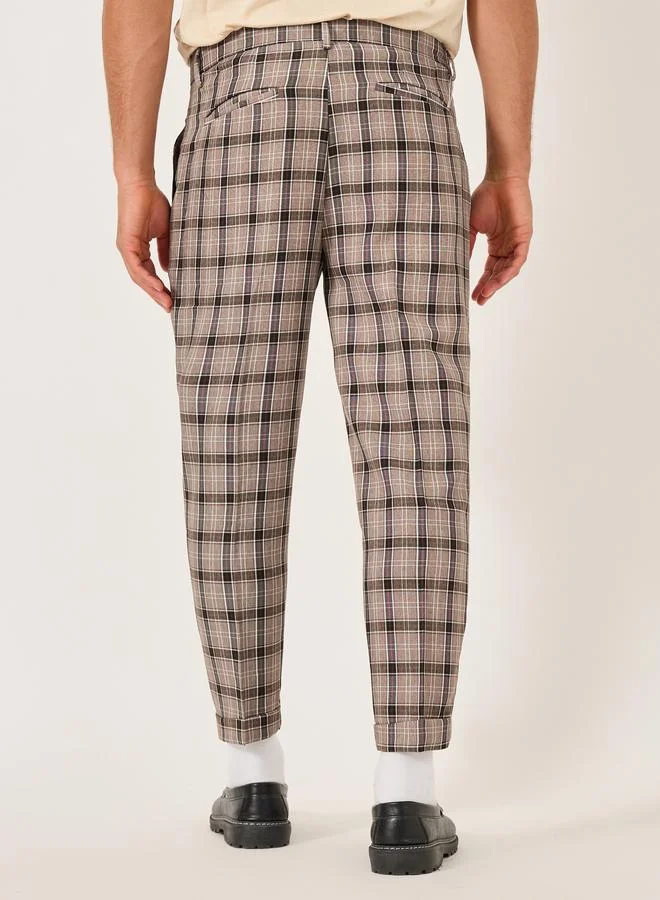 Take Two Take Two Relaxed Fit Plaid Pants