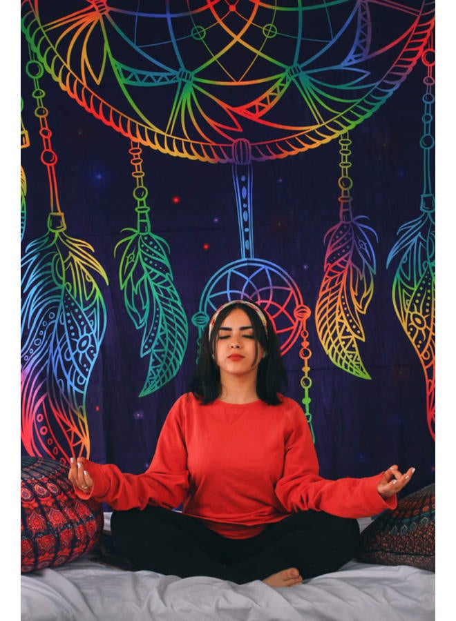 Hendi Mandala Bohemian Mandala Printed Wall Tapestry – Colorful Hippie Art Décor – Lightweight Polyester –  Bedroom, Living Room, Dorm Decoration - Image 1