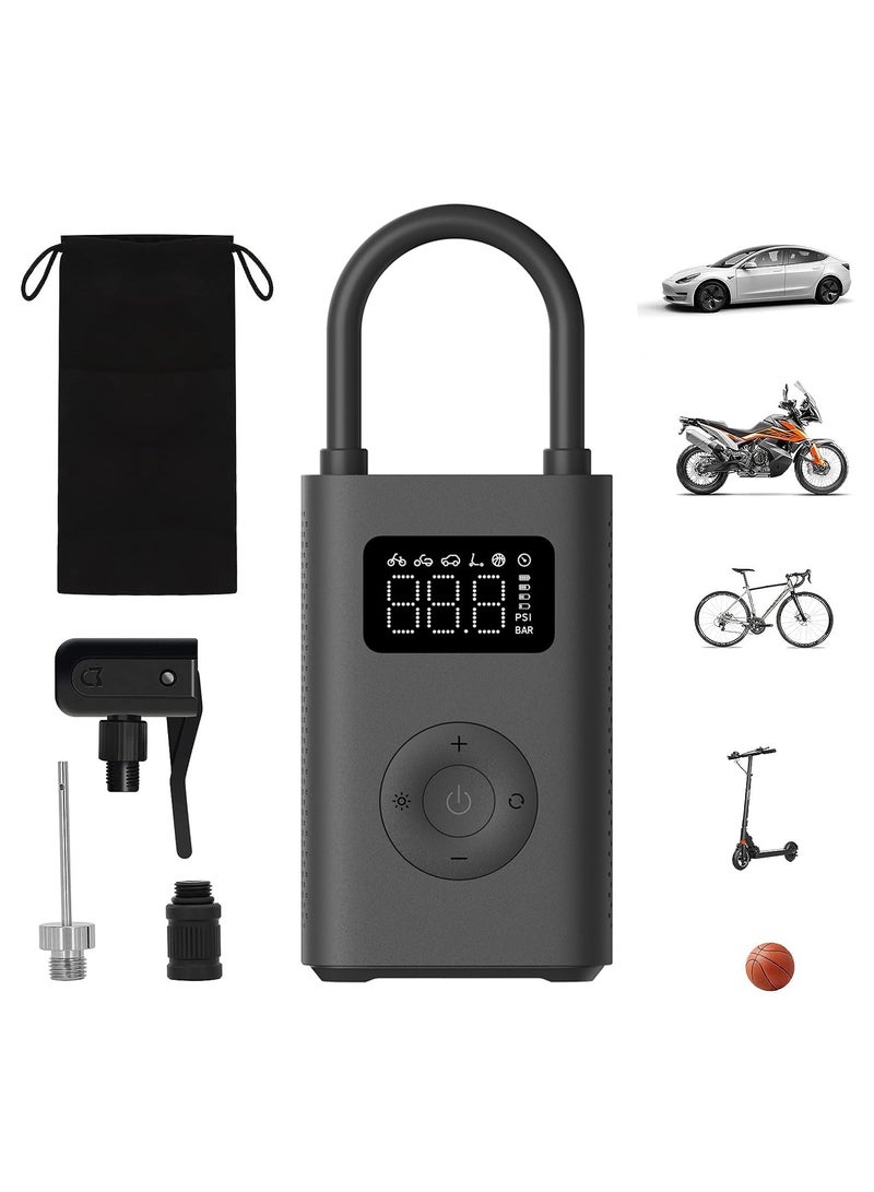 Xiaomi Portable Electric Air Compressor 2,Automatic Air Pump,150 PSI Fast Inflation with LCD Dual Screen for Car, Bicycle, Motorcycle, Ball, Bike, Balloon, Black  - Image 2