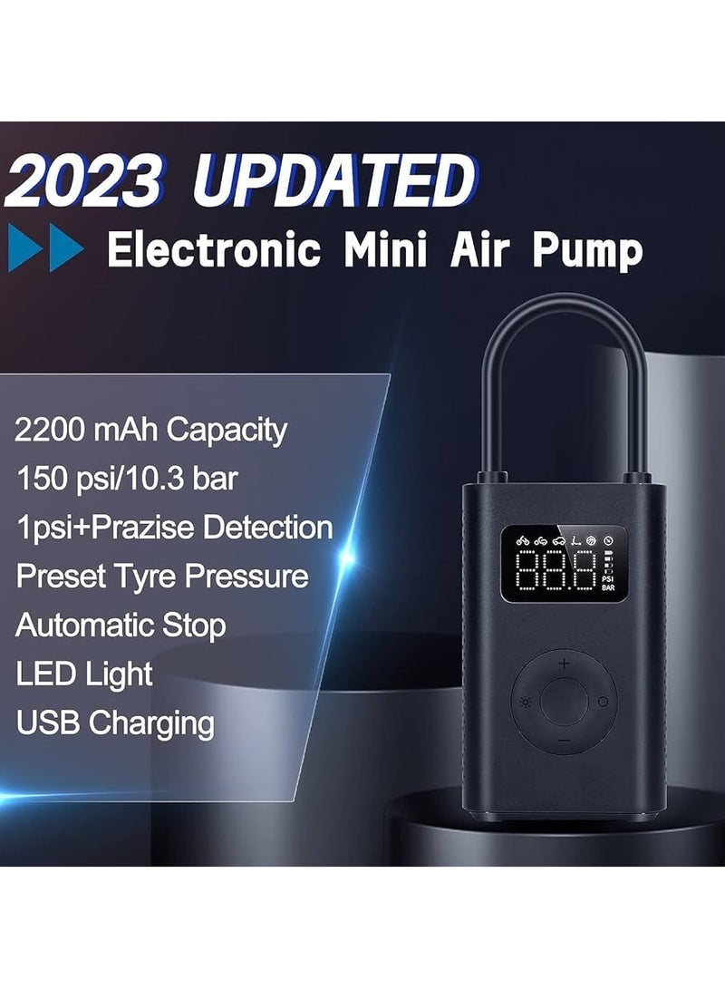 Xiaomi Portable Electric Air Compressor 2,Automatic Air Pump,150 PSI Fast Inflation with LCD Dual Screen for Car, Bicycle, Motorcycle, Ball, Bike, Balloon, Black  - Image 3