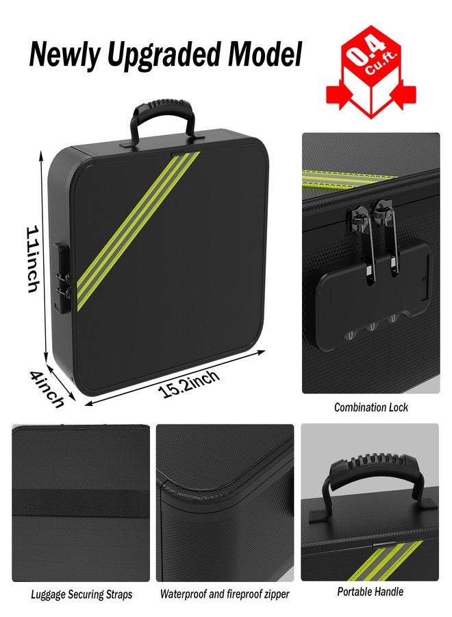 HardRock Large Fireproof Document Box with Lock,Upgraded Waterproof Fireproof Document Bag,Important Document Organizer Binder Hard Case Safe,5200℉ Fire Proof File Box,Portable for Business Travel Home - Image 5