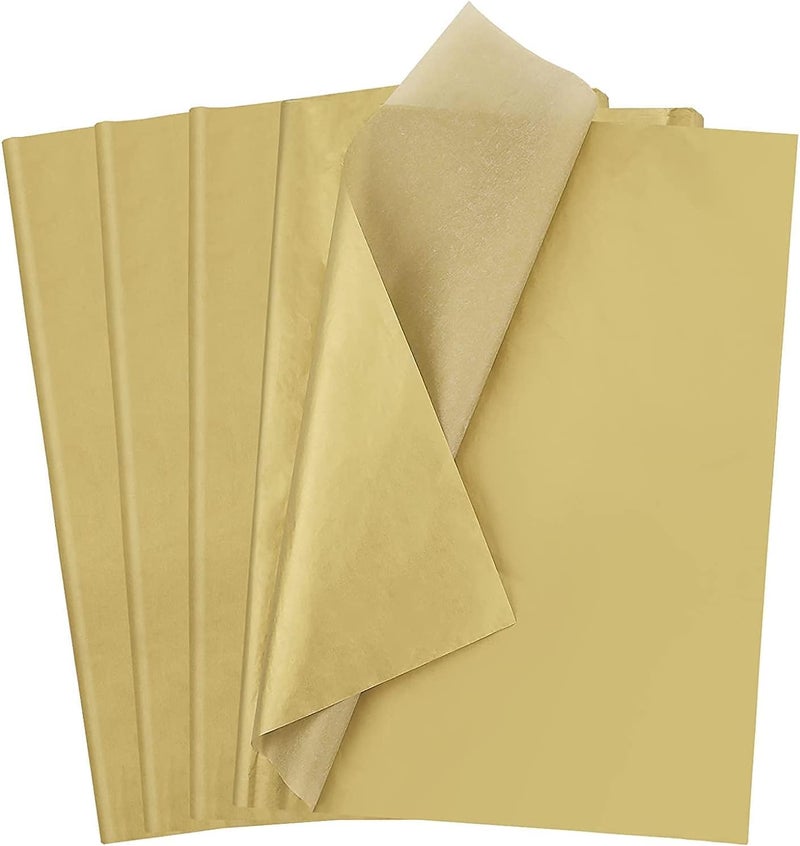 Red Dot Gift REDDOTGIFT® 25 Sheets Metallic Golden Tissue Paper for Gift Wrapping and Crafts - Image 1