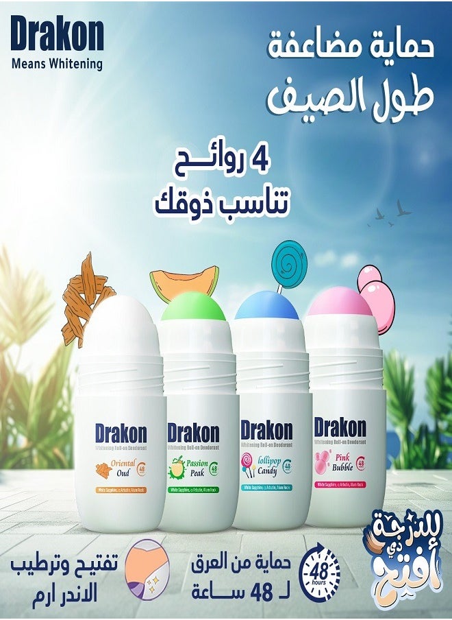 DRAKON - Whitening Roll On Deodorant Pink Bubble 50ml - Image 1