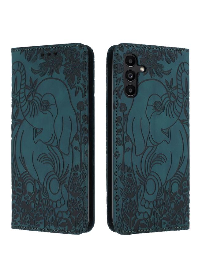اس-توب جراب لهاتف Samsung Galaxy A55 5G جراب جلدي منقوش عليه صورة فيل عتيق - Image 1