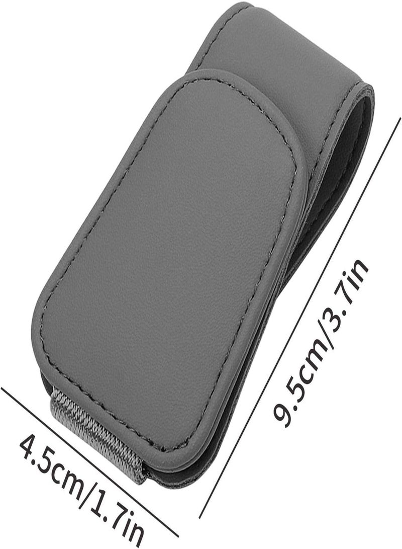 GGOOT Sunglass Holder For Car | Car Glasses Holder Universal,Universal Sunglass Holder For Car Leather Eyeglasses Hanger And Ticket Card Clip Eyeglasses Mount For Car Accessories  - Image 2