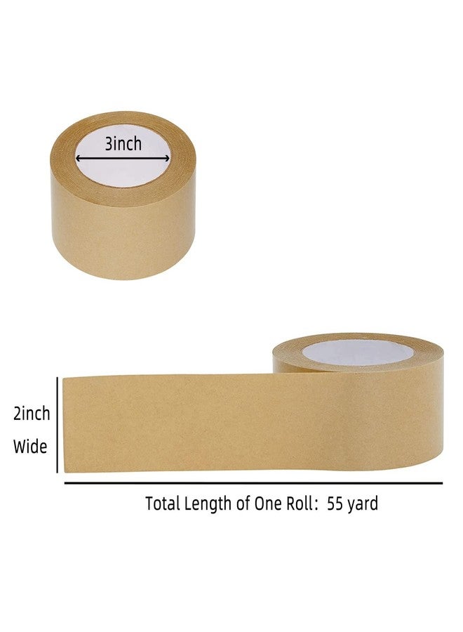 TooCust Kraft Paper Tape Self Adhesive,2" X55YD,Brown Paper Tape, Biodegradable Brown Packing Tape,Paper Packing Tape with Strong Adhesive,1 Roll - Image 2