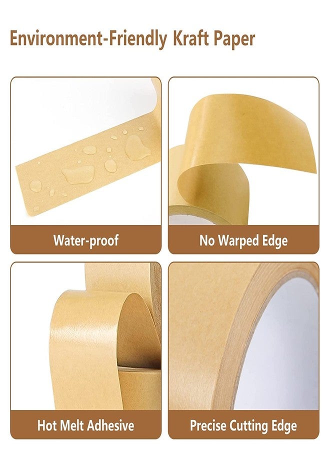 TooCust Kraft Paper Tape Self Adhesive,2" X55YD,Brown Paper Tape, Biodegradable Brown Packing Tape,Paper Packing Tape with Strong Adhesive,1 Roll - Image 4