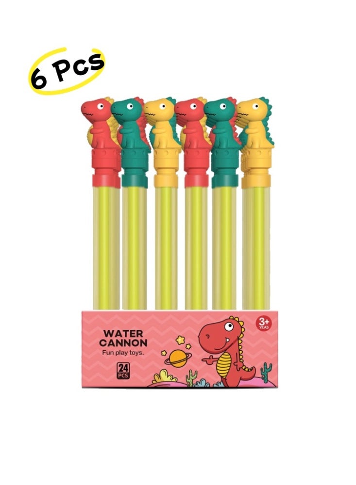 6 Pcs Dinosaur Water Blaster Soaker Gun,Water Spray Gun, Water Gun, High Pressure Pull-Out Sprinkler, Water Guns, Water Cannon Water Toy, Kids Water Gun, Water Jet for Kids, Long Range Water Blaster Foam Guns  - Image 2