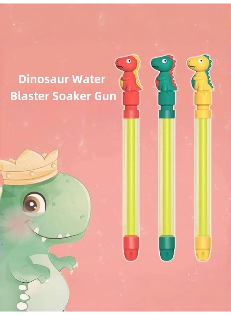 6 Pcs Dinosaur Water Blaster Soaker Gun,Water Spray Gun, Water Gun, High Pressure Pull-Out Sprinkler, Water Guns, Water Cannon Water Toy, Kids Water Gun, Water Jet for Kids, Long Range Water Blaster Foam Guns  - Image 1