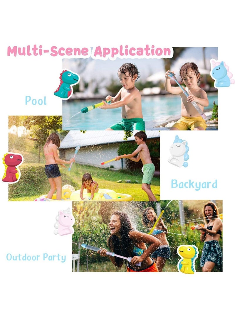 6 Pcs Dinosaur Water Blaster Soaker Gun,Water Spray Gun, Water Gun, High Pressure Pull-Out Sprinkler, Water Guns, Water Cannon Water Toy, Kids Water Gun, Water Jet for Kids, Long Range Water Blaster Foam Guns  - Image 5