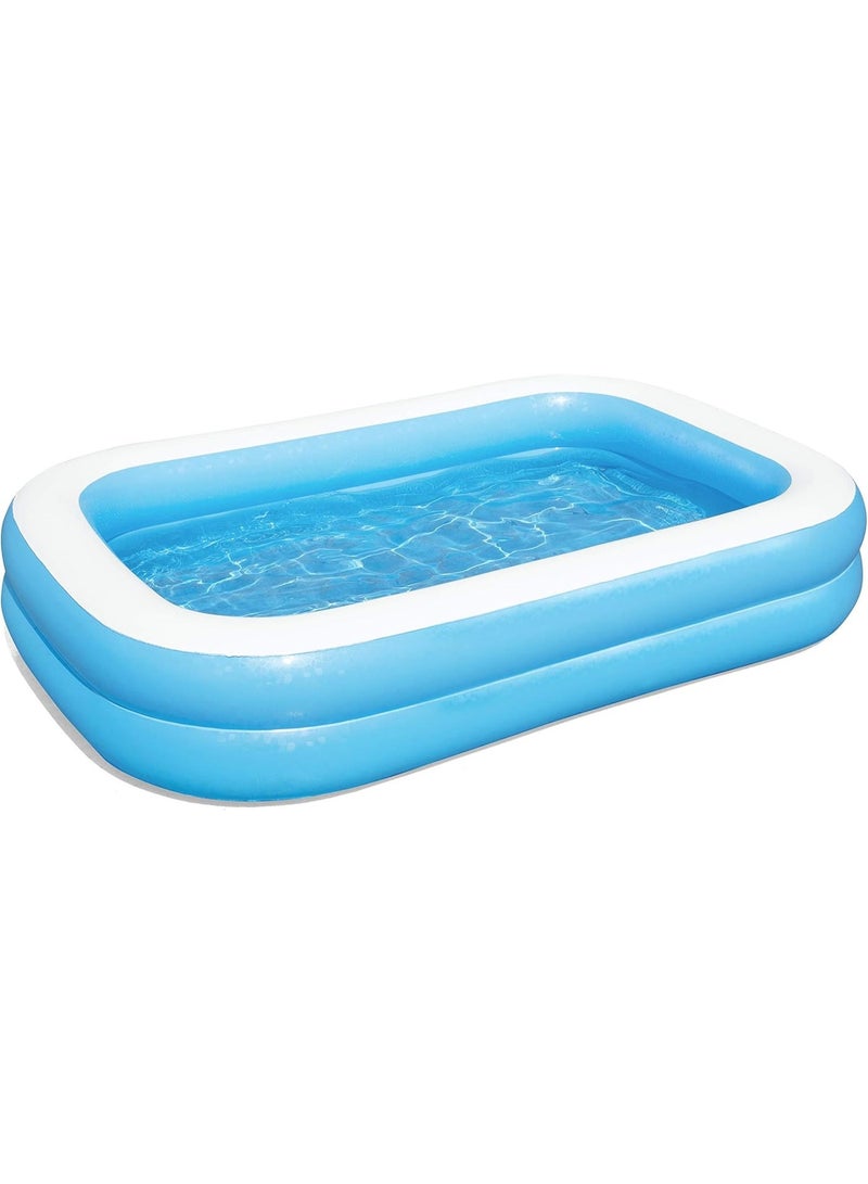Bestway Family Swimming Pool, rectangular family pool, two-tier inflatable, measuring 262 x 175 x 51 cm - Image 1