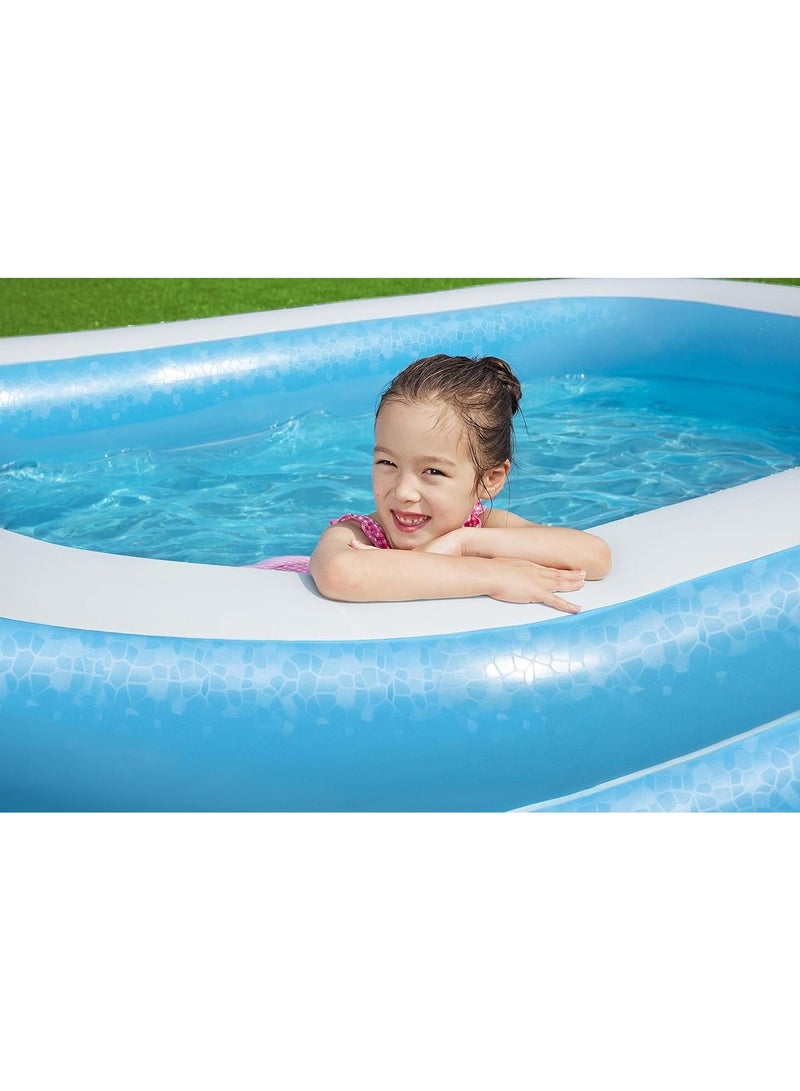 Bestway Family Swimming Pool, rectangular family pool, two-tier inflatable, measuring 262 x 175 x 51 cm - Image 3
