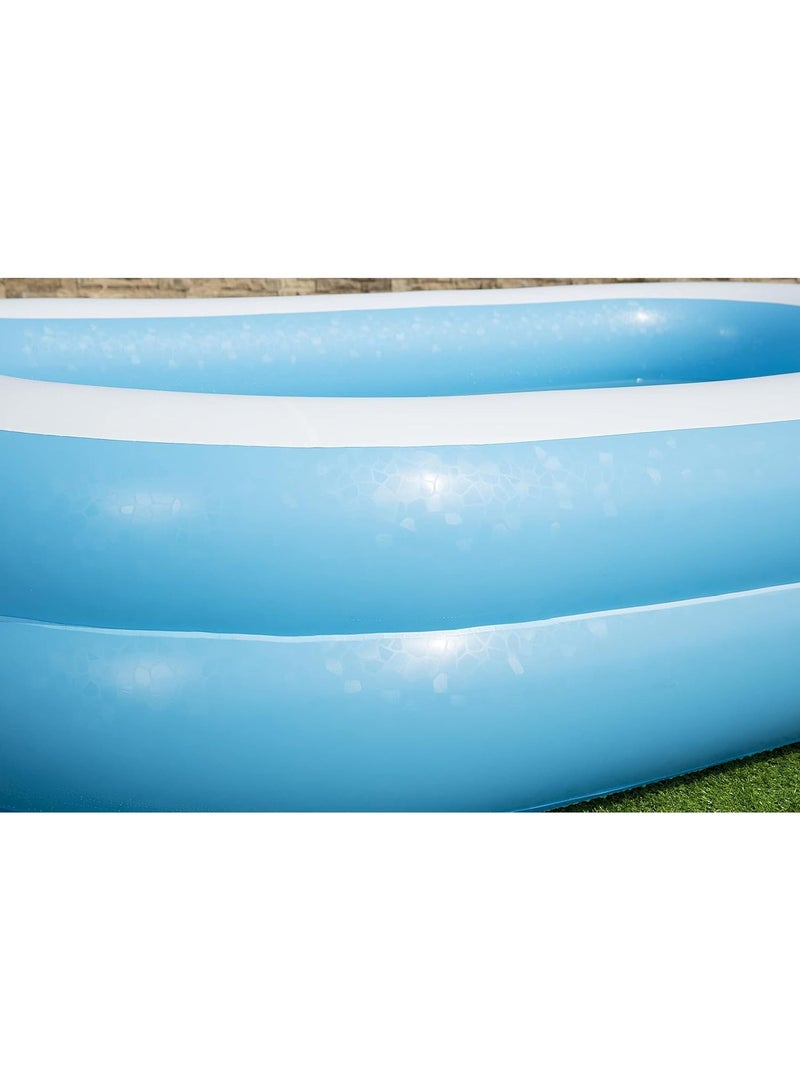 Bestway Family Swimming Pool, rectangular family pool, two-tier inflatable, measuring 262 x 175 x 51 cm - Image 4