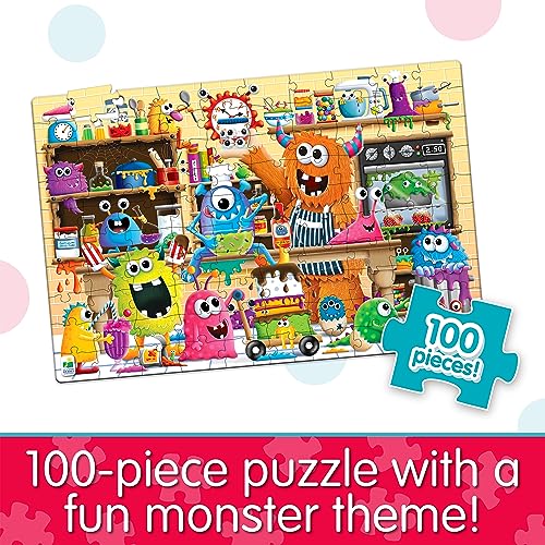 THE LEARNING JOURNEY Learning Journey International Puzzle Doubles Glow in The Dark Monsters 100 Piece Glow in The Dark Preschool Puzzle 3 x 2 feet Educational Gifts for Kids Ages 3 and Up Multicolor 115657 - Image 5
