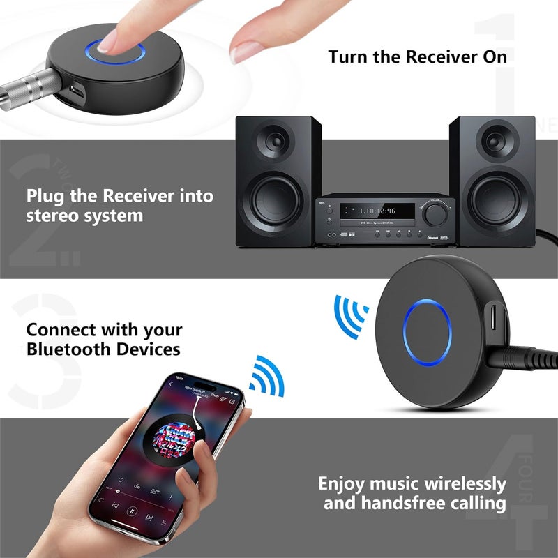 SONRU Bluetooth 4.1 Receiver - Mini Wireless Audio Adapter for 3.5mm Devices - Image 5