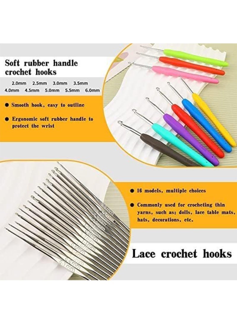 Topyich 105PCS Professional Crochet Kit - Crochet Set with Yarn, Diverse Full Accessories for Beginners & Experts - Image 4