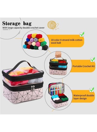 105PCS Professional Crochet Kit - Crochet Set with Yarn, Diverse Full Accessories for Beginners & Experts - view 3