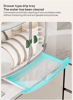 Beauenty Home Kitchen Utensil Drain Storage Box with Drain Rack 37.8*28.3*44.3CM  - Image 5
