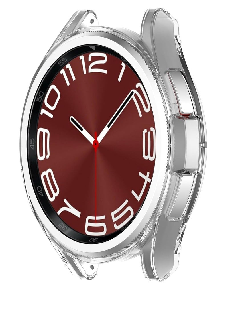 Bumper Case Protector for Samsung Galaxy Watch 6 Classic 43mm, [NO Screen Film] Flexible Lightweight Glossy TPU Edge Case Protective Cover Galaxy Watch 6 Classic 43mm - Clear - Image 2