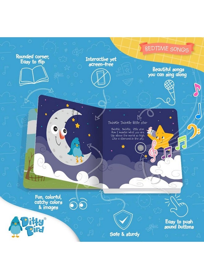 Ditty Bird Musical Books For Toddlers | Bedtime Sound Book | Twinkle Twinkle Little Star Nursery Rhyme Toys | Interactive Toddler Books For 1 Year Old To 3 Year Olds | Sturdy Sing Along Talking Book - Image 3