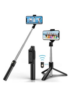 Selfie Stick Tripod, Extendable 3 in 1 Aluminum Bluetooth Selfie Stick with Wireless Remote and Tripod Stand for iPhone 13/13 Pro/12/11/11 Pro/XS Max/XS/XR/X/8/7