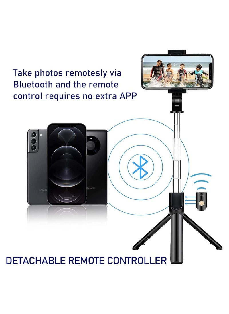 ELTRAZONE - Selfie Stick Tripod, Extendable 3 in 1 Aluminum Bluetooth Selfie Stick with Wireless Remote and Tripod Stand for iPhone 13/13 Pro/12/11/11 Pro/XS Max/XS/XR/X/8/7 - Image 1