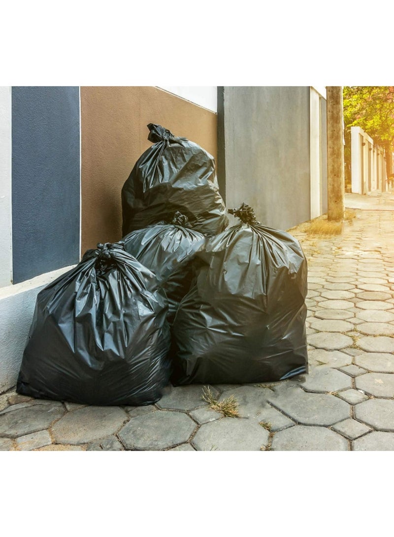 moon-life1 50 large black garbage bags, each with a capacity of 50 gallons, packaged in 50 bags per pack. These garbage bags measure 70 cm × 90 cm and are perfect for use in offices, outdoor areas, gardens, and commercial settings. Additionally, they can be used as an inner liner for trash bins. - Image 3